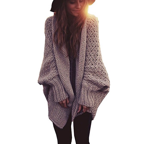 ✦NWT Oversized Loose Batwing Sleeve Taupe✦ - Picture 1 of 6